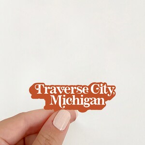 Traverse City Michigan Magnet, Waterproof Magnet, Michigan Magnet, Michigan Mitten, Pleasant Peninsula