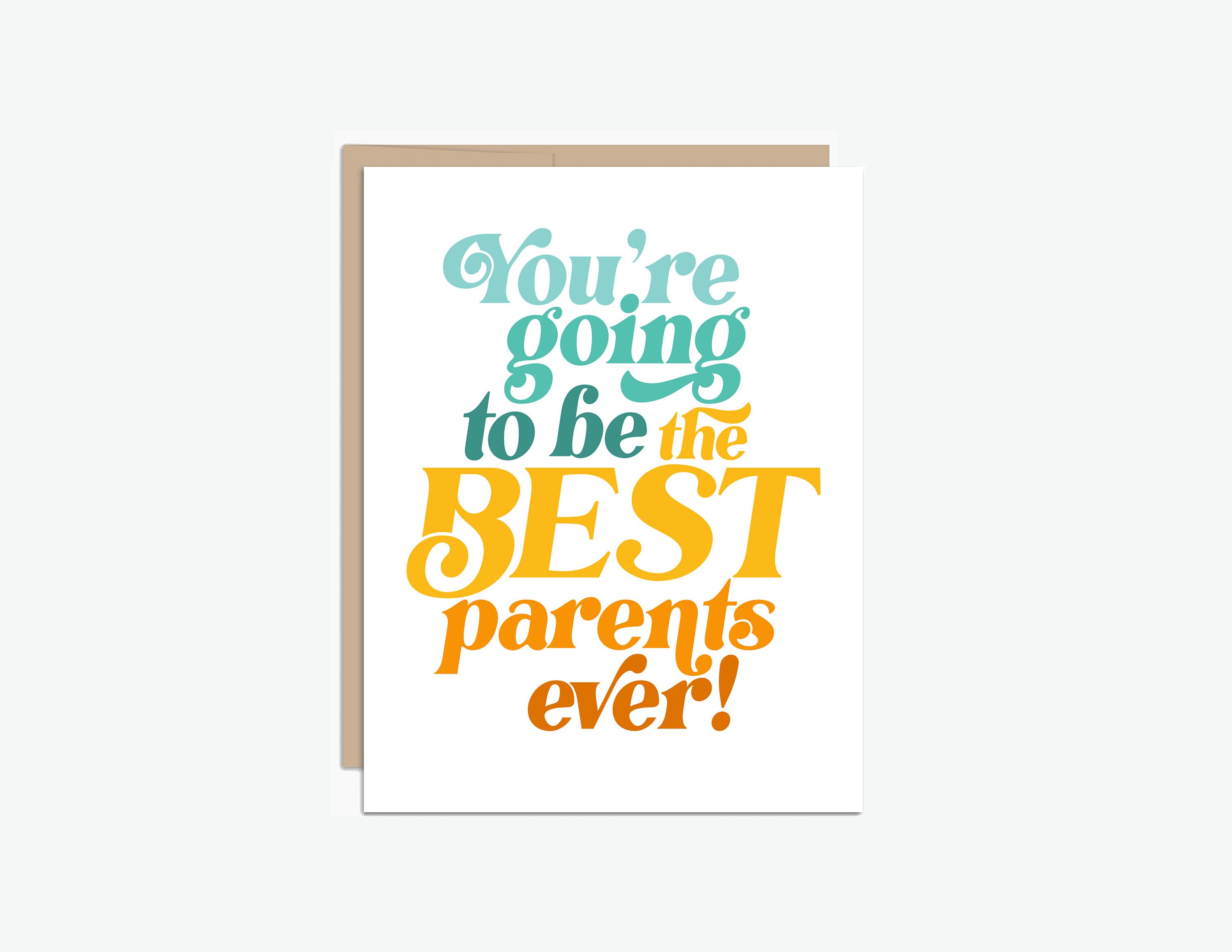 You're Going to Be the Best Parents Ever Card, New Baby, First Time Parents,  Baby Shower Card, Congratulations, Pregnancy Card - Etsy