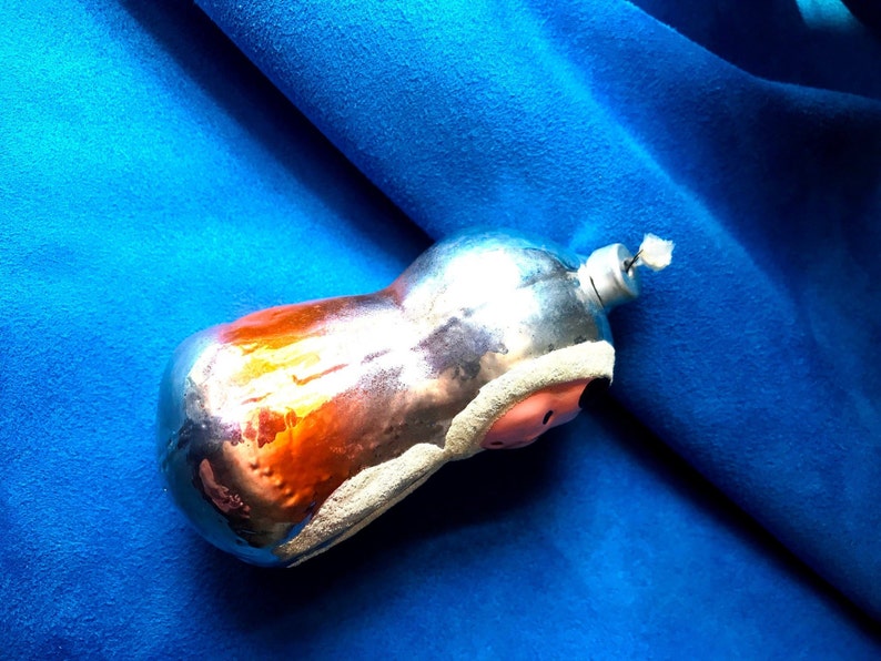 soviet vintage glass toy in good vintage condition!! cristmas ornament girl