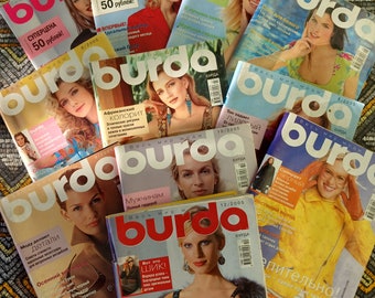 volledig abonnement Burda magazine voor 2005 in het Russisch.