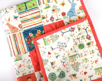 DIY Patchwork Baby Quilt Kit, Baby quilt kit set, Sewing project for beginners.