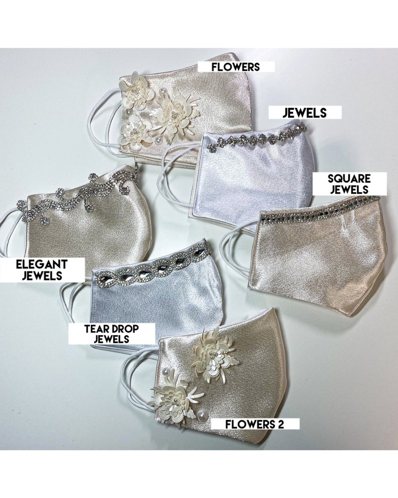Satin Elegant Breathable Face Mask for Bride and Bridesmaid. Etsy