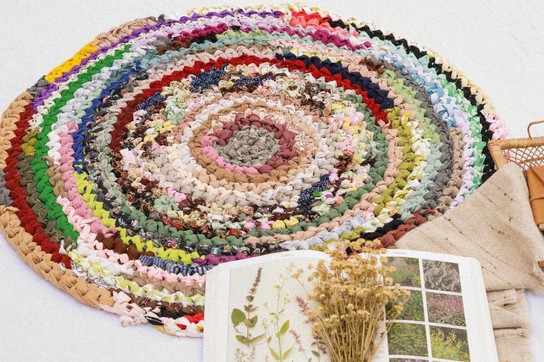 Buy Bohemian Colorful Scrap Rag Rug Online in India - Etsy