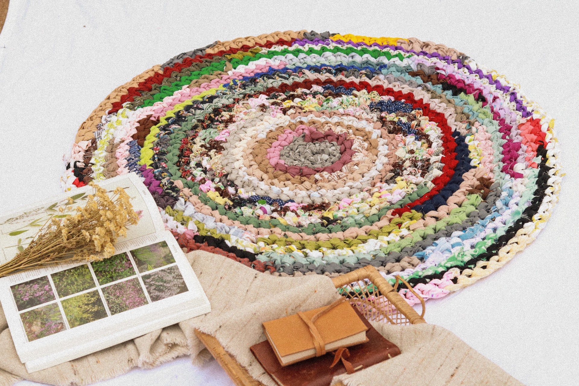 Bohemian Colorful Scrap Rag Rug Etsy India
