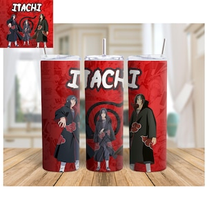 Naruto Anime Tumbler: 20oz Stainless Steel Cup with Lid & Straw