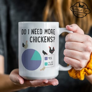 Do I need More Chickens Pie Chart Mug | Chicken Math | Unique Chicken Gift | Chicken Tender Gift | Chicken Mama | Chicken Christmas Gift