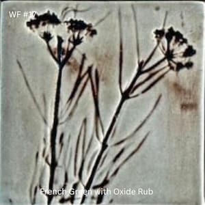 Botanical Collection, Wildflowers, Handmade Ceramic Tile, 4"x4"