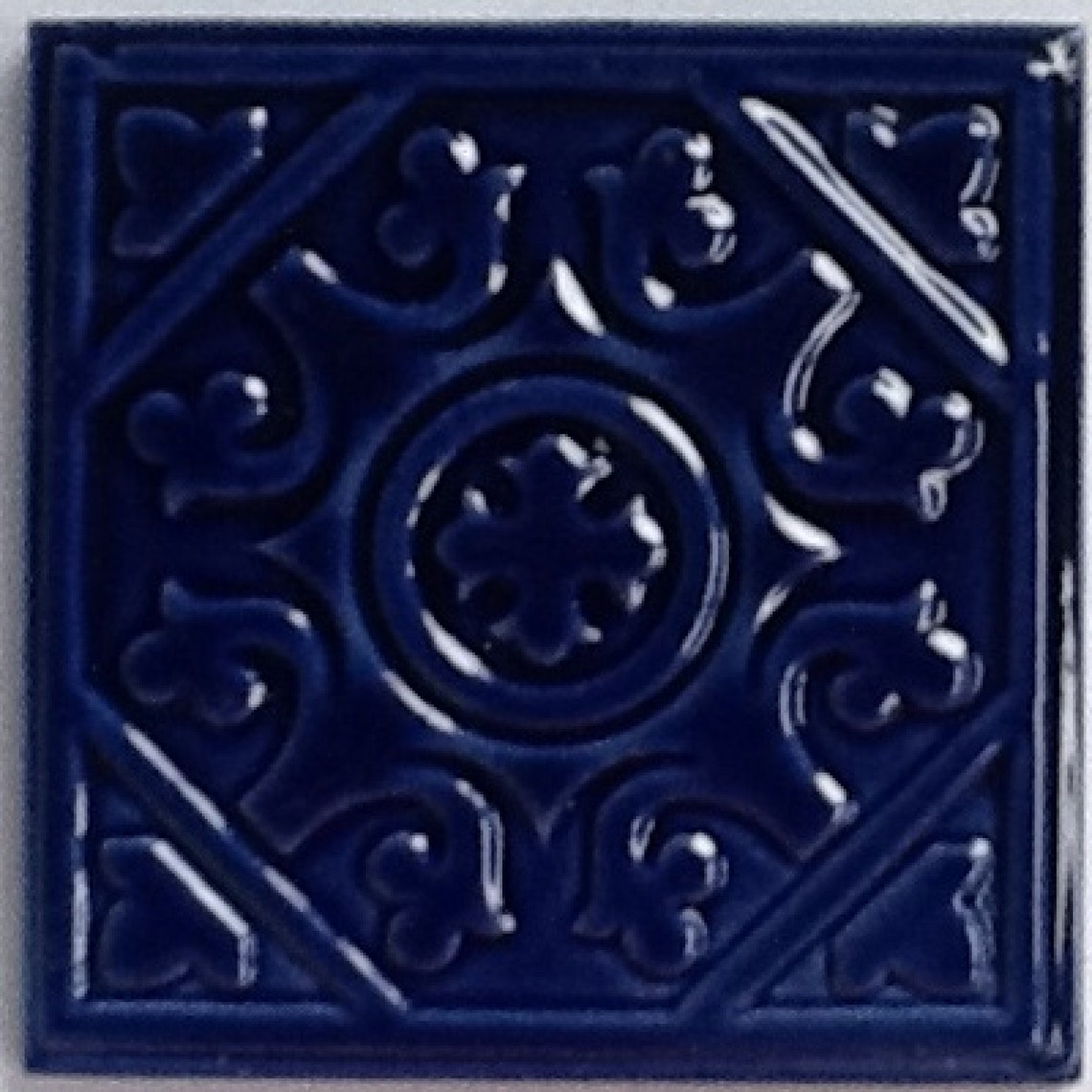 6x6 Royal Blue & Victorian Decorative Tile Etsy