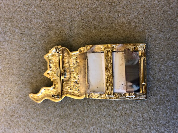 Cool Cat - Gold Tone Cat Pin View 2