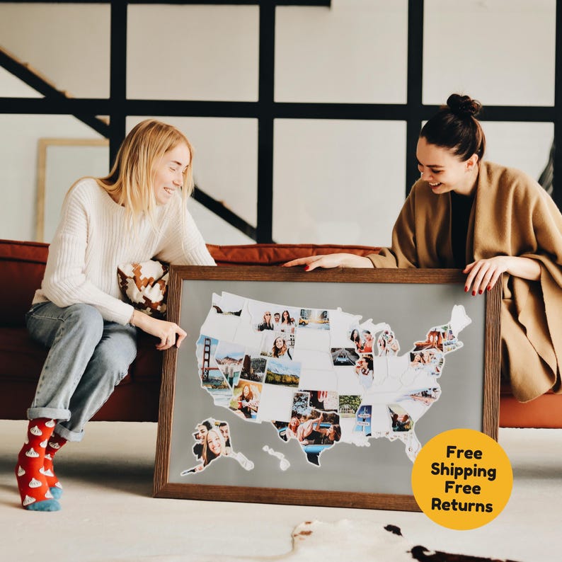 Etsy 50 States Map Photo Collage