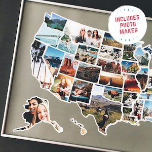 usa photo map - travel gifts for couples