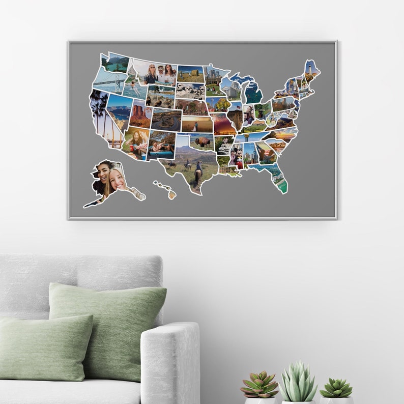 photo map - unique wedding gift for couple