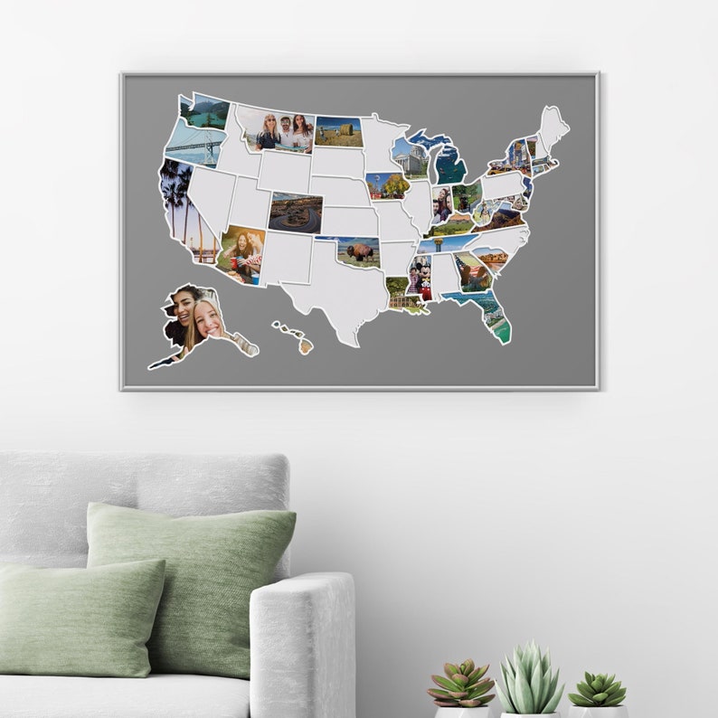 us photo travel map - travel gifts for couples