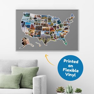 Travel Map Gift for Couples USA Travel Map for Pictures Unframed FREE SHIPPING image 5