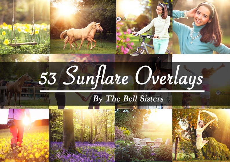 106 Sunflare Photoshop Overlays. Natural Light Overlays, Sunburst Overlays, Sunflare Bundle. Digital Sun overlays, Rainbow High Resolution image 8