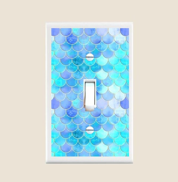 Mermaid Fish Scales Light Switch Plate Cover Bedroom Etsy