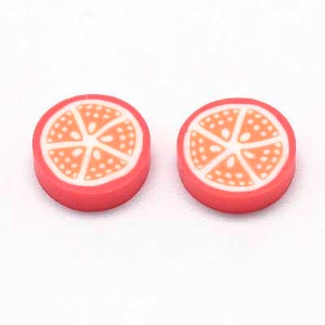 Fake Fruit polymer clay slices / Ideal for resin epoxy crafts / Size 10 mm