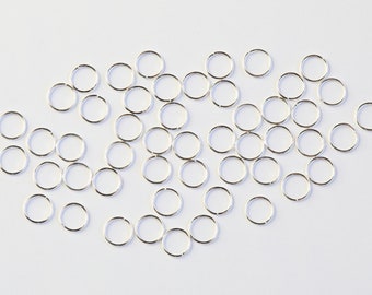 8 mm verzilverde open ringetjes