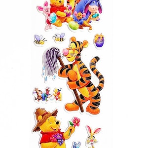 Winnie-stickervel / gezwollen stickers / 3D-stickers / bubbelstickers / cartoonstickers