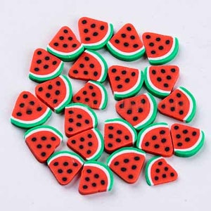 Watermelon polymer clay slices / Ideal for resin epoxy crafts / Approx Size 10 mm