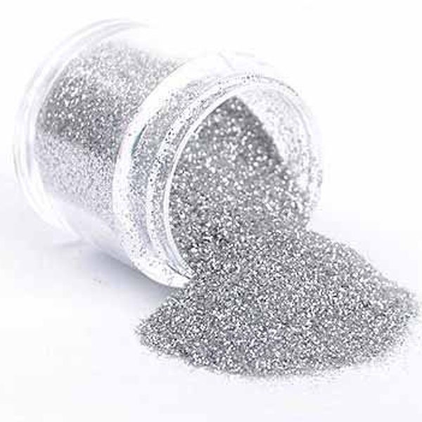 Silver Glitter / Nail Art Dip / Ultra Fine / Resin Glitter Powder / 6g bag