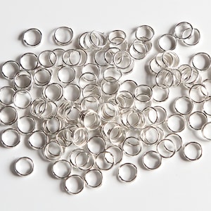 5mm Silver split rings - Set of 50