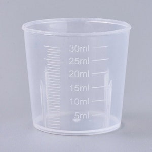 Pack of 5 Plastic Measuring Cups 30ml / Kitchen Tools / Crafts - Etsy