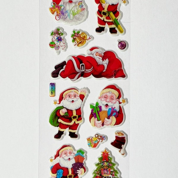 Christmas Sticker Sheet / Puffy Stickers / Bubble Stickers / Kawaii Stickers / Scrapbook and Crafting