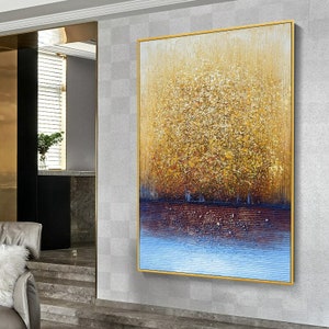 Wall Art Abstract Oil Painting Hand-painted Wall Art Decorative Painting Golden Jade Modern Hanging Painting For Home Decoration
