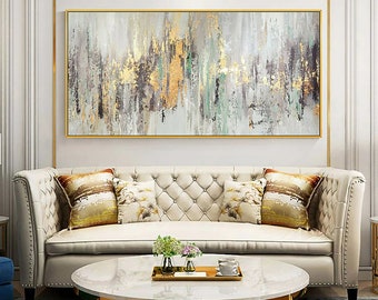 Original Abstract Golden Oil Painting On Canvas, Wall Paintings Hand painting on canvas original Decoration painting on canvas wall painting