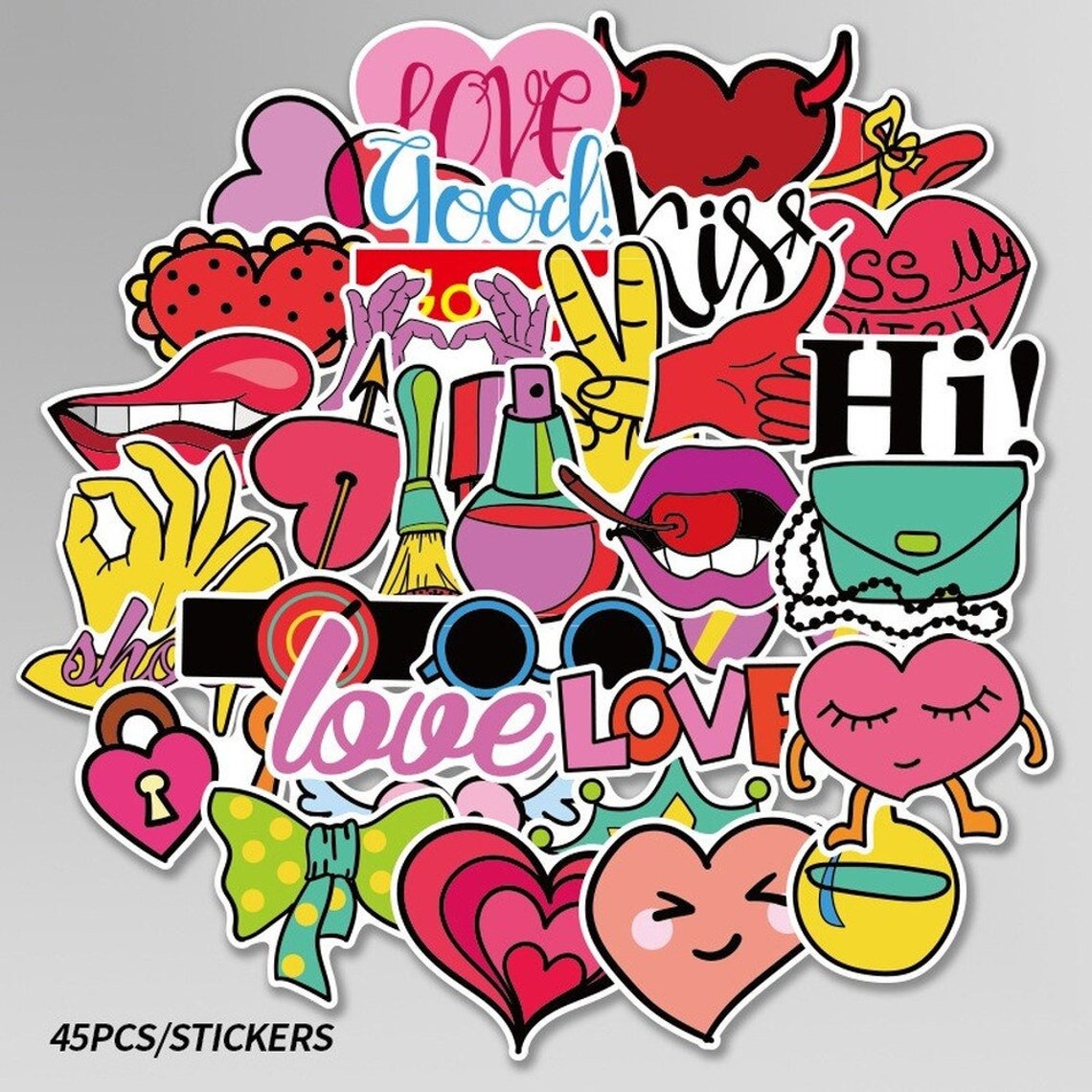 45 PCS Random Sticker Pack Decals Vinyl Stickers for Laptop Etsy