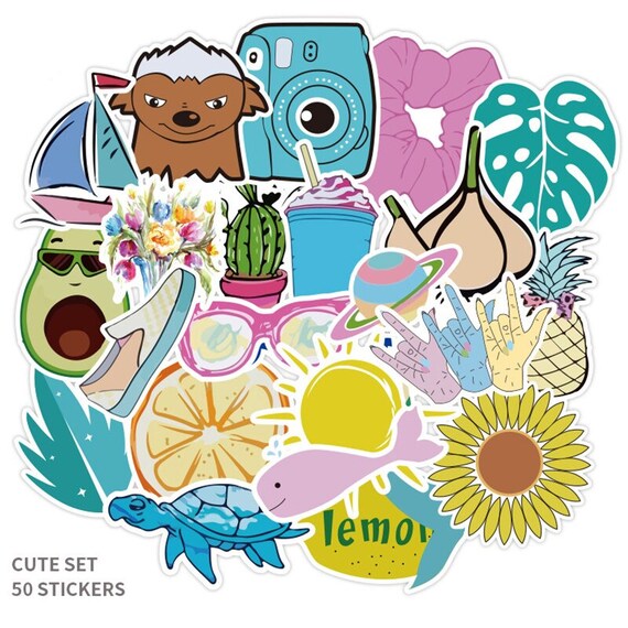 35 PCS Random Sticker Pack Decals Vinyl Stickers for Laptop Etsy