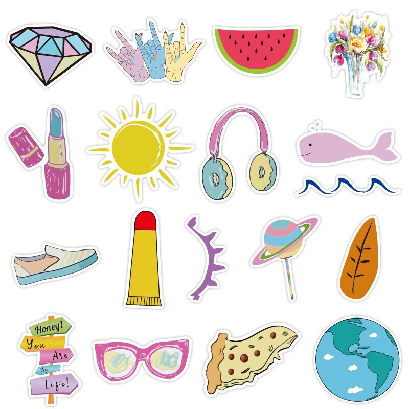 35 pcs random sticker pack decals vinyl stickers for laptop etsy