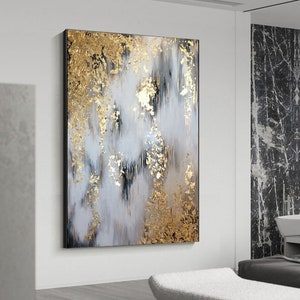 Abstract Rainy Cityscape Oil Painting Handmade Canvas Large Original Rain Water Droplet Landscape Painting Wall Art Home Decor