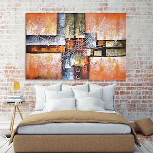 Original Abstract Geometric Oil painting Canvas Hand Painted Oil Painting On Canvas Vertical Wall Art Painting For Home Decoration