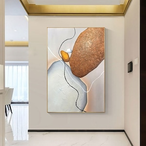 Large Handmade Abstract 3D Artwork Modern Home Decor Oil Painting On Canvas Stone Pure Hand-painted Picture Canvas Painting Art
