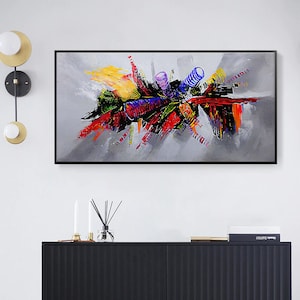 Original  Hand Painted Oil Painting Modern Oil Painting on Canvas Reflection Abstract Wall Art Handmade For Home Decoration