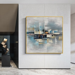 Abstract Painting On Canvas Hand-painted Oil Painting Urban Colorful Wall Art Decoration Painting For Living Room Home Decor