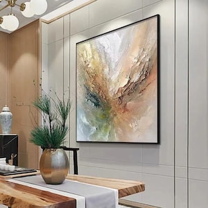 Hand-painted Oil Painting, Abstract 3D texture, modern minimalist decorative painting, living room, bedroom wall hanging painting