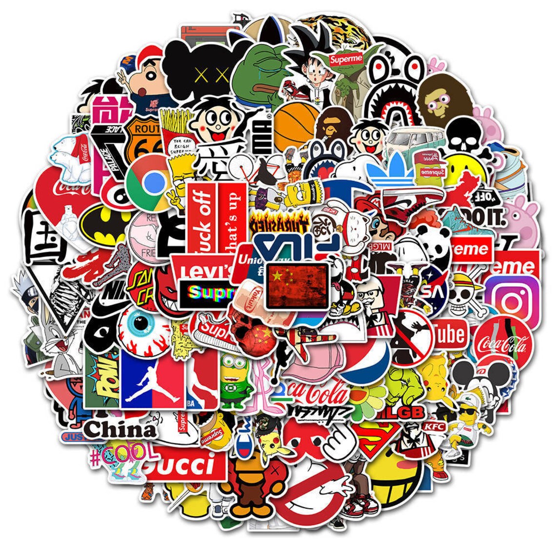 150 pcs Fashion Brand Stickers Stickers Waterproof Vinyl Etsy