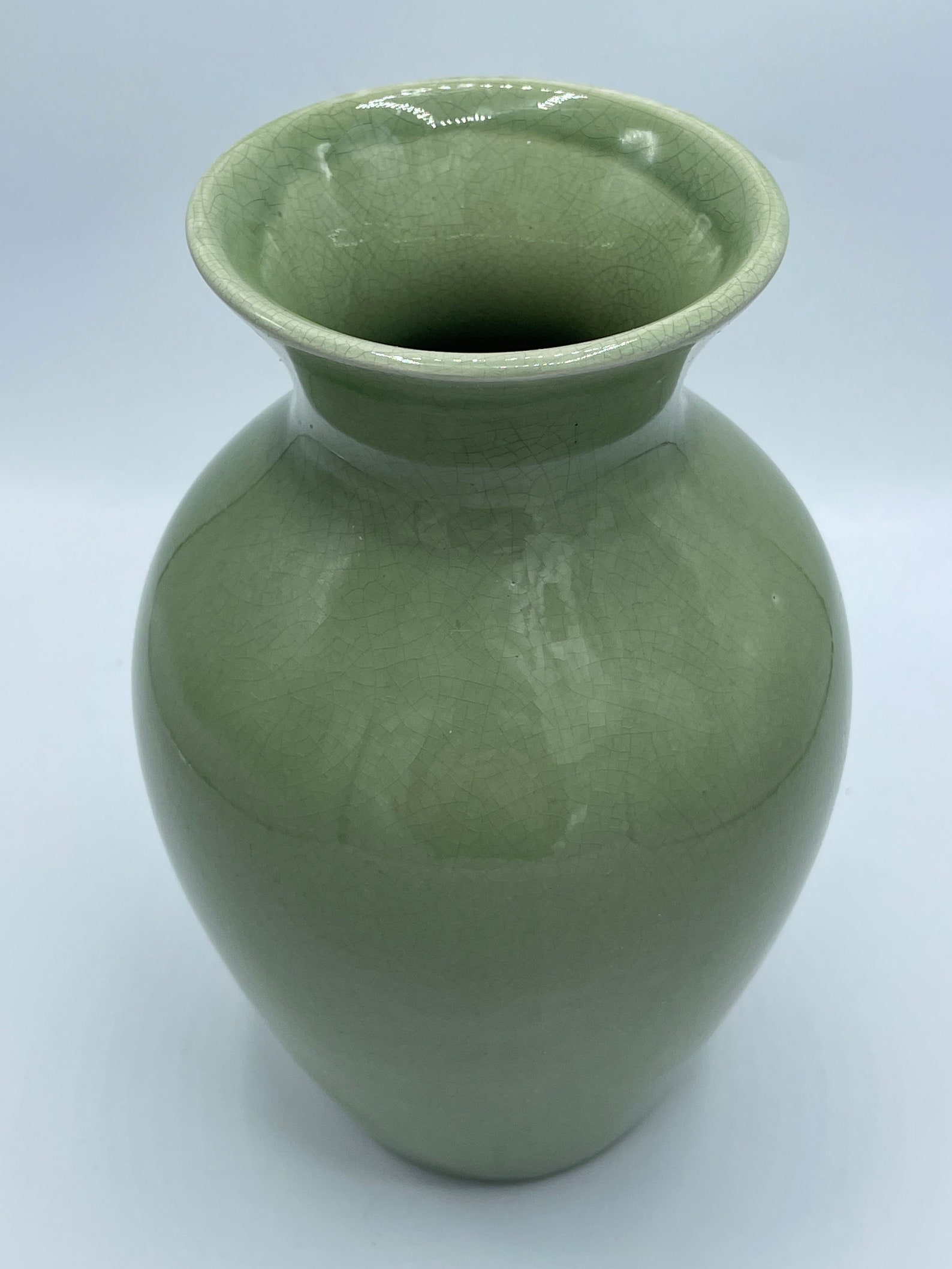 Vintage Celadon Green Porcelain Vase Vintage Celadon Vintage Etsy