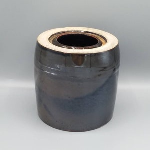 Small Antique Stoneware Crock/Storage Jar/Canning Jar 1900&#39;s Stoneware Slip Glaze Stoneware Crock Antique Pottery Vintage Pottery