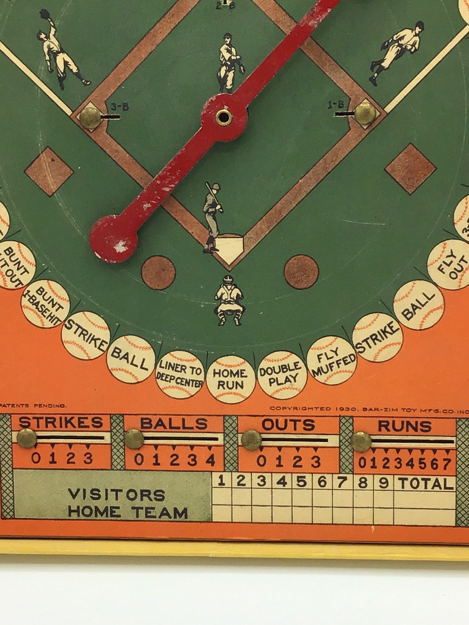Antique Baseball Game 1930 Roulette Base Ball Game by BarZim Etsy