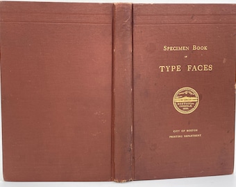 Printing Type Face Book Antique 1911 Specimen Book of Type Faces Antique Type Faces Book Antique  Printing Reference/Guide Typography