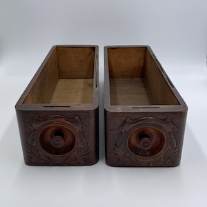Antique Sewing Drawers Antique Sewing Machine Cabinet Drawers Pair of Antique Oak Drawers Antique Wooden Storage Drawers