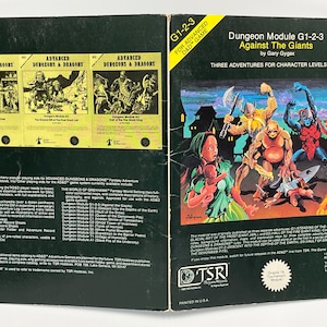 Vintage Dungeons and Dragons  Advanced Dungeon Module Against the Giants Guide Advanced Dungeons and Dragons Manual/Guide Gary Gygax