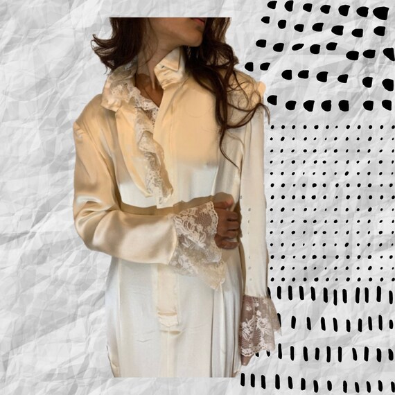 VINTAGE 70's Matsuda Silk Gown