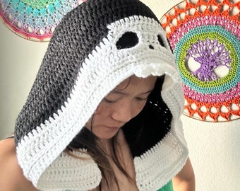 Kawaii Skull Hood PDF Crochet Pattern