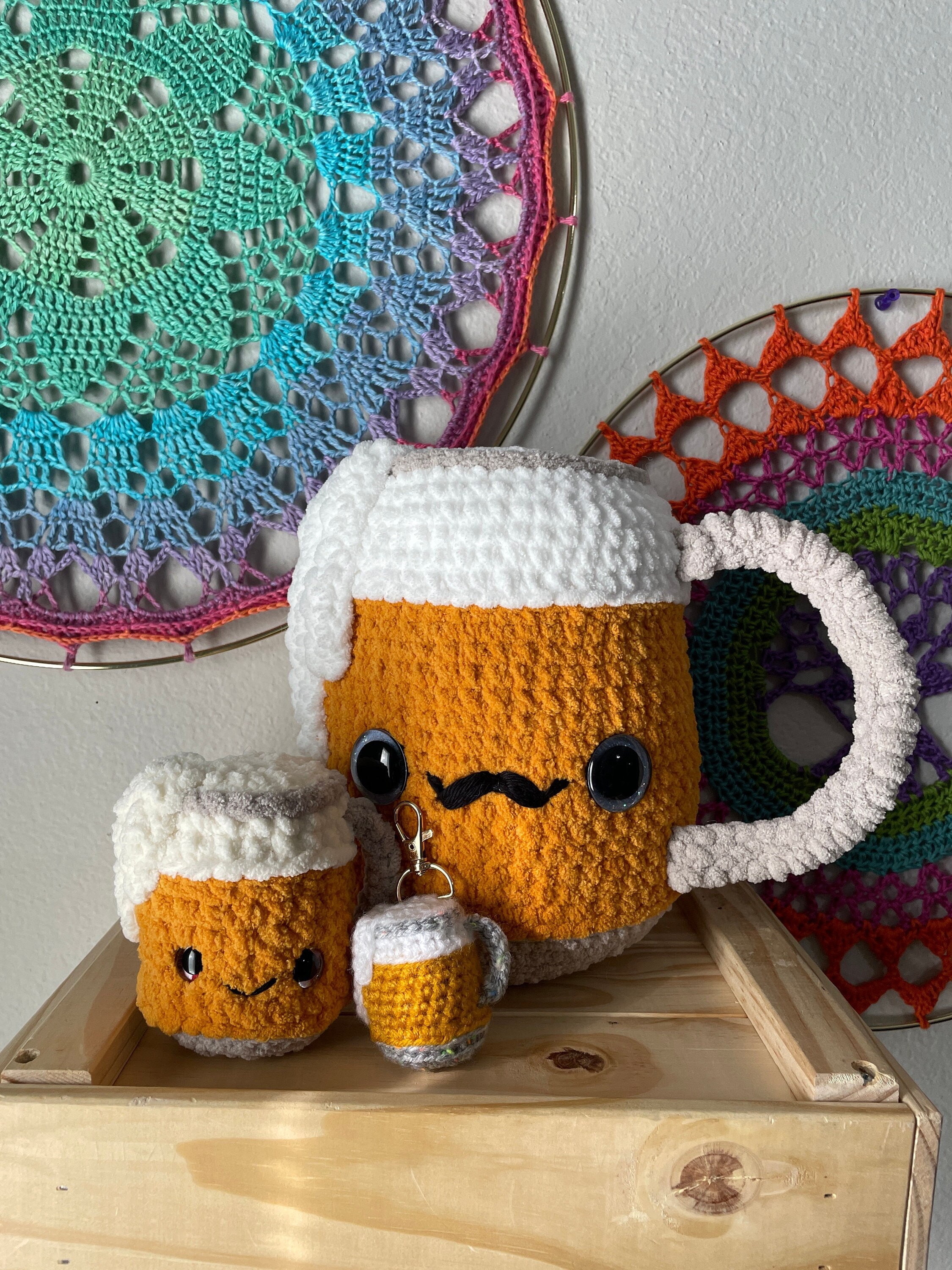 No/Low Sew Mini & Mega Beer Mug Crochet Pattern PDF