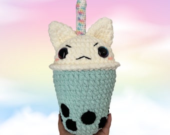 2-in-1 Boba Unicorn & Kitty Crochet Pattern PDF